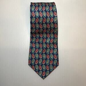 Rooster Colorful Geometric Short Wide Mens Necktie